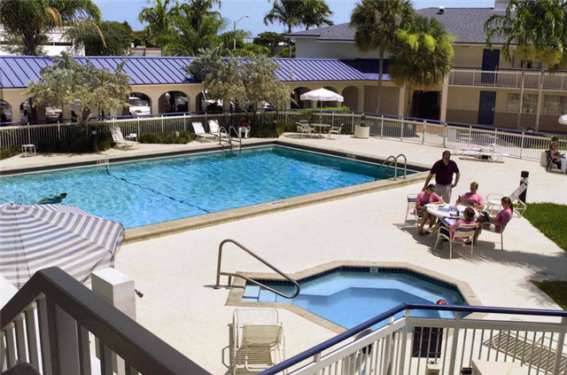 This is the pool LAL Fort Lauderdale shares with our student hotel La Quinta